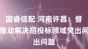 国睿信配 河南许昌：督促推动解决招投标领域突出问题